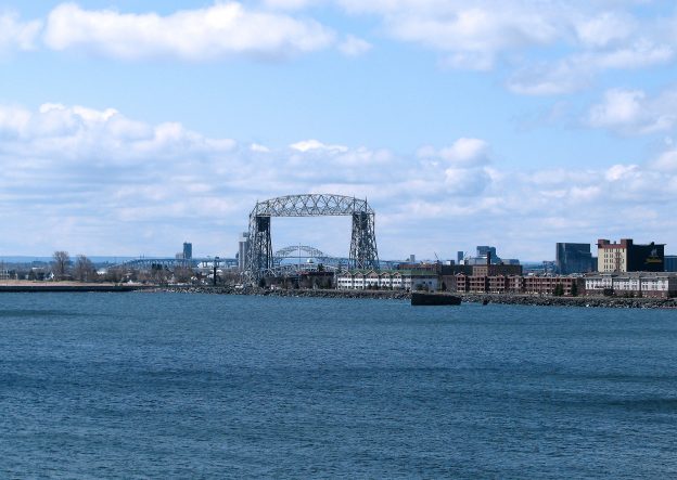 Duluth Aerial Lift Bridge in Canal Park
